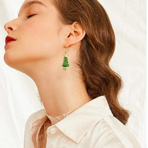 5/$25 All Jewelry $17 or less Christmas Tree Earrings XMAS TREE Dangle Earrings - Picture 4 of 11